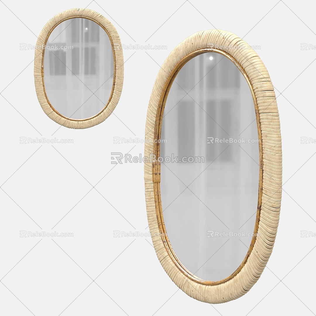 Decorative mirror Makeup mirror Mirror 3d model