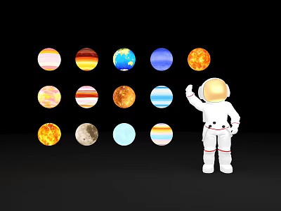 Modern Chandelier Planet Chandelier 3d model Modern Chandelier Planet Chandelier 3d model