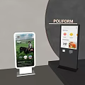 Vertical LCD advertising machine HD floor display touch screen mobile poster control query all-in-one network multimedia large screen 3d model