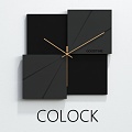 Clock Wall Clock Furnishings Wall Decoration Simple 3d model