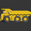 Yellow Heavy Duty Mining Truck With Large Tires Cab And Dump Bed Structure