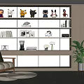 Bookshelf Minimalist Bookshelf Storage Rack 3d model