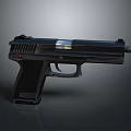 Modern Black Pistol With Sleek Design Metal Components And Textured Grip