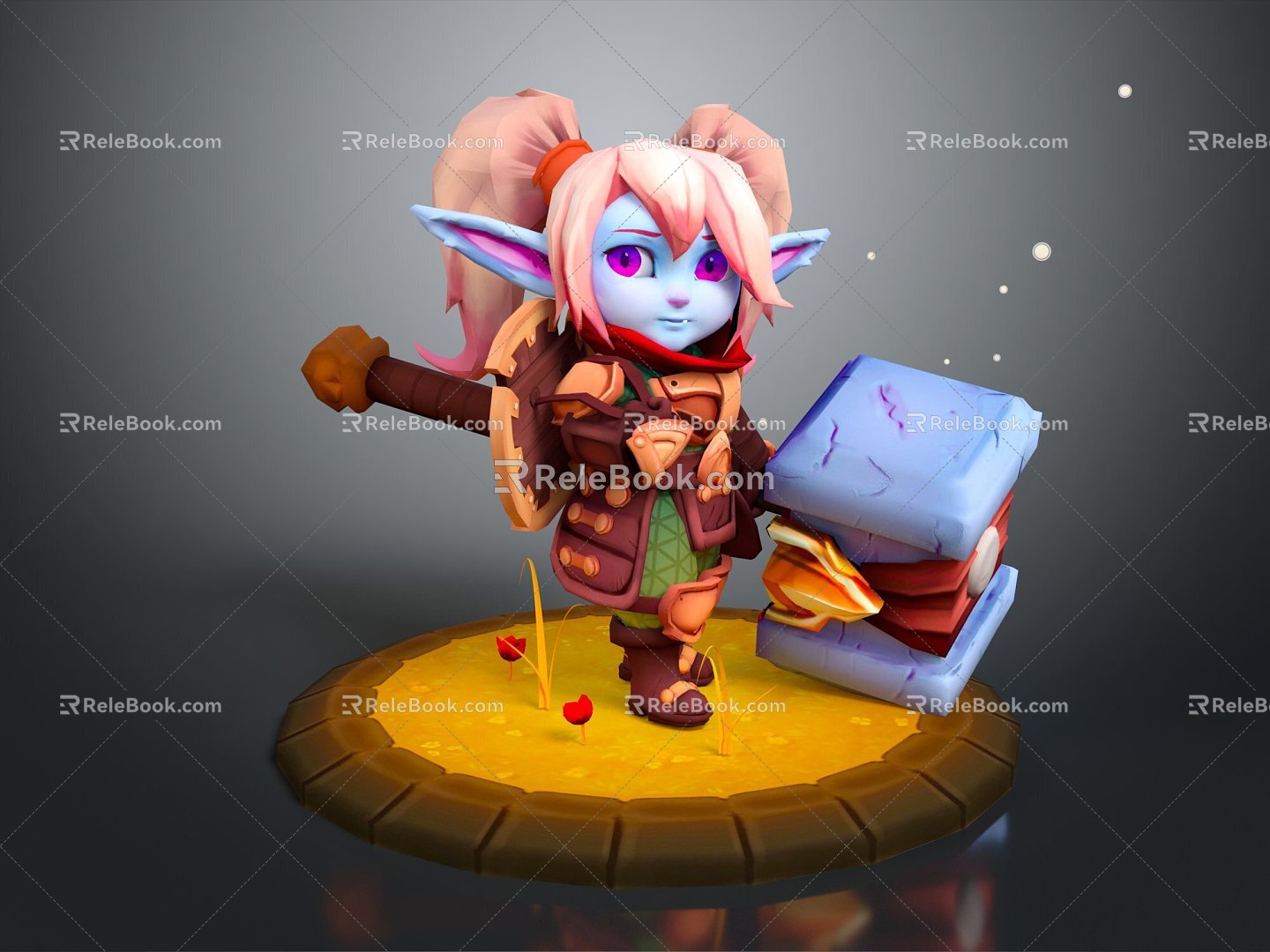 Modern Game Character Knight Heroine Heroine 3d model