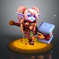 Modern Game Character Knight Heroine Heroine 3d model