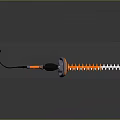Electric Hedge Trimmer With Orange White Blades Black Gray Handle For Garden Use