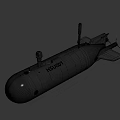Black Military Submarine With KS301 Identifier And Antenna Structure Design