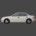 Sleek White Car Design Featuring Front Headlights Alloy Wheels And Smooth Body Lines