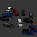 Collection of Various Colored Cars Including SUVs Sedans and Different Models