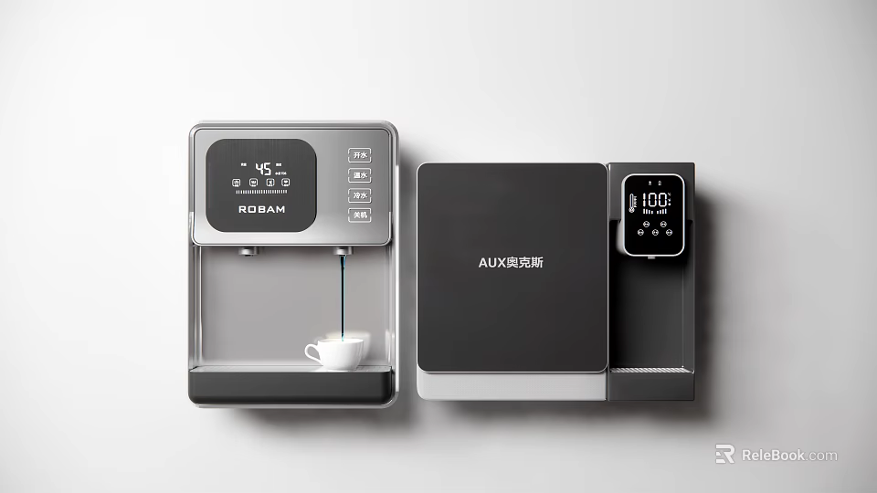 ROCAH and AUX Daily Use Appliances Water Dispenser Purifier with Digital Display and Cup 3d model 