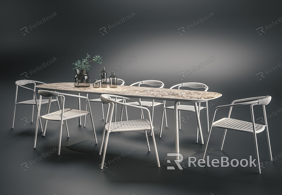 Modern Outdoor Table and Chair Outdoor Table and Chair Combination model