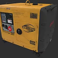 Yellow Portable Generator With Control Panel And Wheels KDE5500 STX3 Kitchen Appliance 3d model