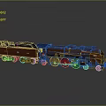 Vintage Steam Train Model With Shiny Brown Exterior And Detailed Wheels On