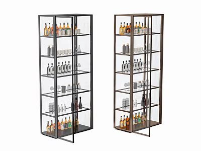 Modern Wine Cabinet 3d model