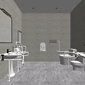 Modern Toilet Accessible Toilet 3d model