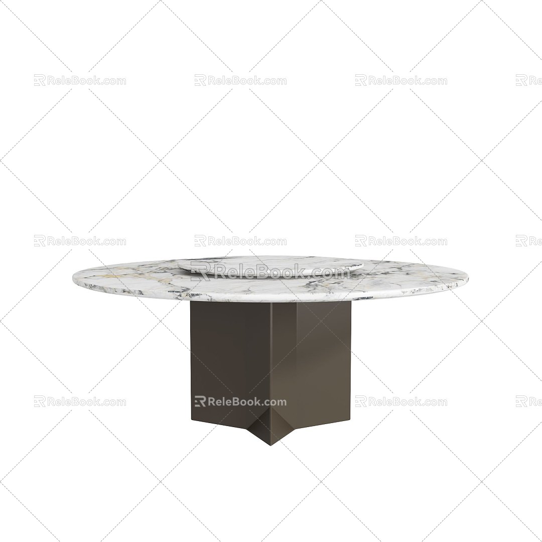 Minismal wind dining table 3d model