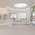 Modern Reception Area With Curved Desk Wave Lighting And VEBERRI Logo