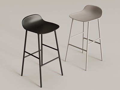 Modern Minimalist Bar Chair 3d model