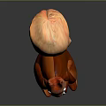 Cute Orange White Squirrel Game Movie Character Holding White Cup Sitting On Dark Background