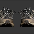 Outdoor Casual Purple And Beige Mesh Upper Lace Up Sports Shoes With Thick Sole