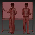 Modern men lecture class 3d model