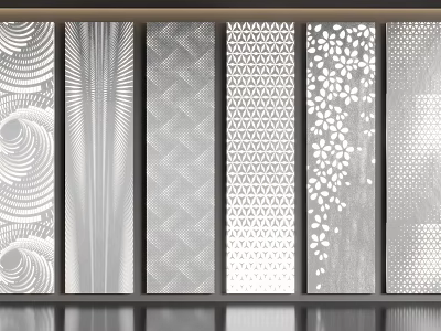 Stylish Modern Decorative Wall Panels With Various Patterns And Textured Designs 3d model