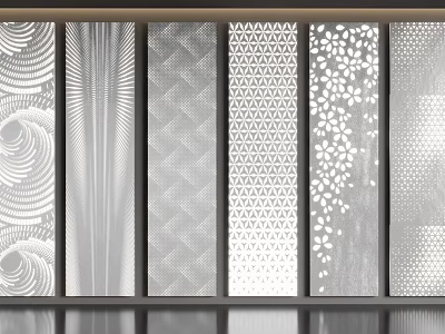 Stylish Modern Decorative Wall Panels With Various Patterns And Textured Designs 3d model