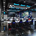 Modern Internet Cafe Cambridge Internet Cafe 3d model