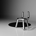 Modern Single Chair With Geometric Metal Frame And Creative Abstract Stylish Shapes For Home Decor