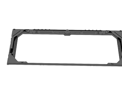 Heavy Duty Black Metal Frame Structure For Industrial Equipment Component Design 3d model
