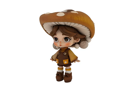 Mushroom Cap Kids 2 3d model