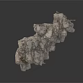 Modern Scene 3D Rock Structure Model With Detailed Stone Formation Design Elements 3d model