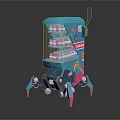 Colorful Multi tier Commercial Display Equipment With Storage Shelves And Decorative Design
