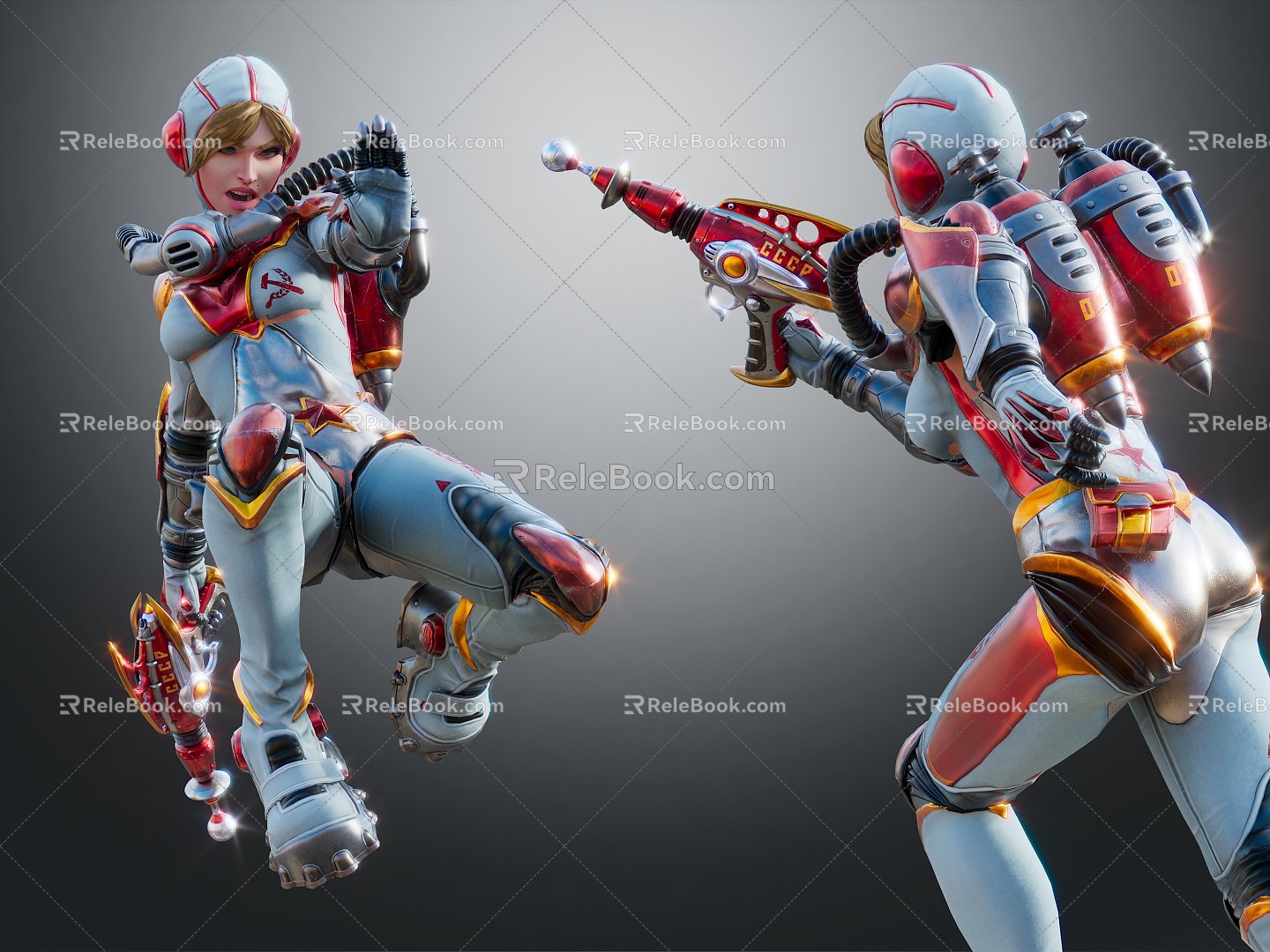 Modern Game Character Female Agent Heroine Beauty Warrior Beauty Hero 3d model