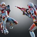 Modern Game Character Female Agent Heroine Beauty Warrior Beauty Hero 3d model