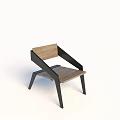 Modern Wooden Kids Chair With Black Metal Frame And Safe Design For Children