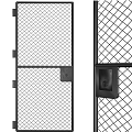 Industrial LOFT gate metal mesh gate 3d model
