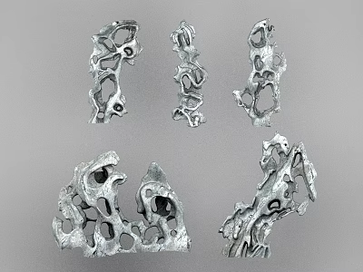 Stone Wood Decorative Sculptures With Unique Shapes Natural Texture And Artistic Design 3d model