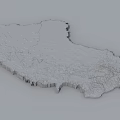 Satellite View Of Geographical Region With Mountains Water Bodies And Green Plains