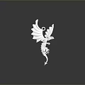 Unique Silver Winged Eagle Pendant With Detailed Feather Design For Clothing Accessories