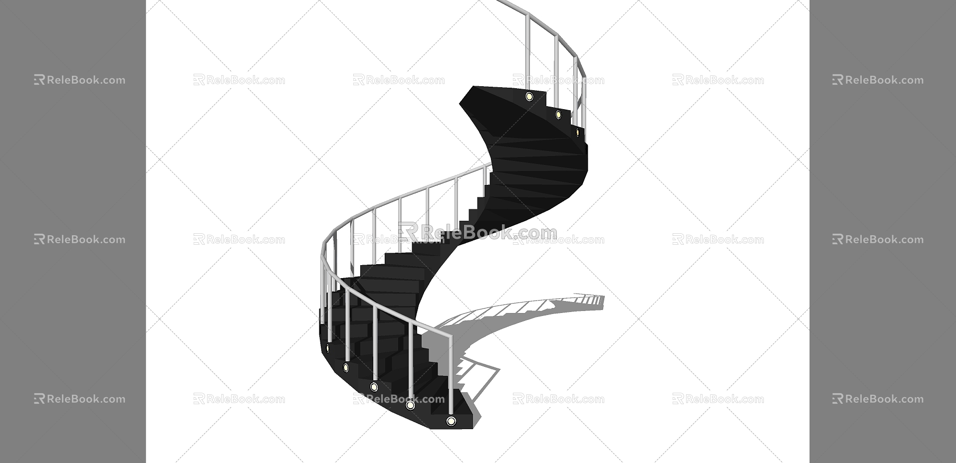 revolving staircase 3d model