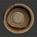 Broken Clay Pot With Visible Cracks And Chipped Rim On Dark Background