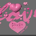 Romantic Photo Spot with Pink Heart Decorations 3D Letters and I Love You