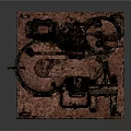 Rusty Industrial Mechanical Equipment With Complex Structure Motor And Base