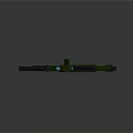 Futuristic Sci Fi Gun Weapon With Green Purple And Neon Green Luminous Design