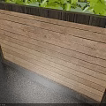 Bonsai Potted Plant in Rectangular Wooden Pot with Lush Green Foliage for Indoor Decor