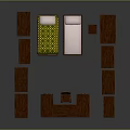 Wooden Bedroom Furniture Set With Bed Desk Wardrobe Chair And Nightstand