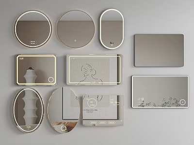 Modern Mirror Bathroom Mirror Bathroom Mirror Cosmetic Mirror Smart Mirror 3d model