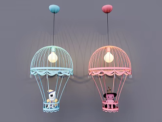 Modern chandelier children's lamp 3d model