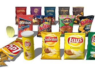 Modern Potato Chips 3d model